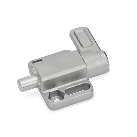 Otto Ganter Stainless Steel Spring Latch with Flange for Surface Mounting, GN 722.3